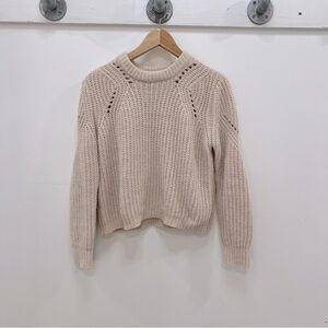 Blue rain soft sweater in oatmeal brown